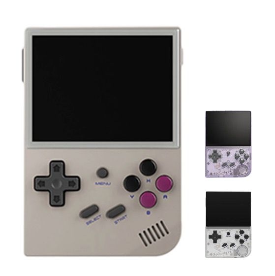ANBERNIC RG35XX Retro håndholdt spilkonsol med levende IPS-skærm og PSP-support til nostalgisk spiloplevelse i grå