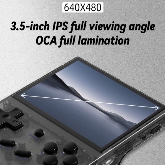 ANBERNIC RG35XX Retro håndholdt spilkonsol med levende IPS-skærm og PSP-support til nostalgisk spiloplevelse i grå