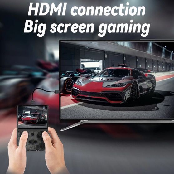 ANBERNIC RG35XX Retro håndholdt spilkonsol med levende IPS-skærm og PSP-support til nostalgisk spiloplevelse i grå