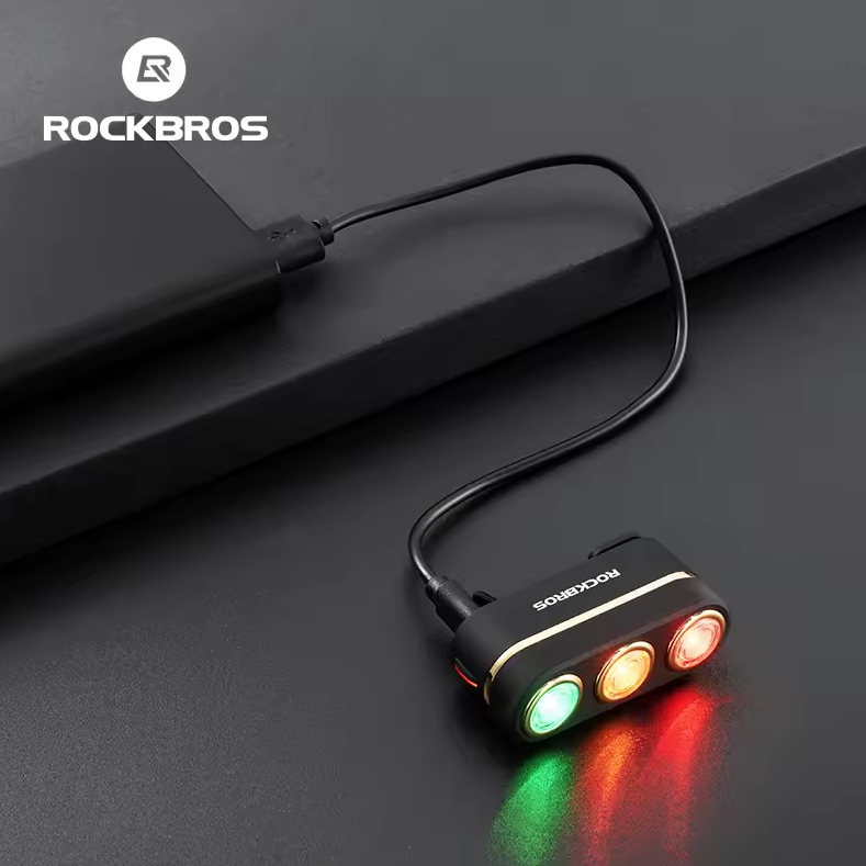 ROCKBROS Smart Bicycle Baglygte IP64 Vandtæt Advarselsbaglygte Type-C Opladning Bremsefølsom Baglygte Natcykellygte Cykeltilbehør