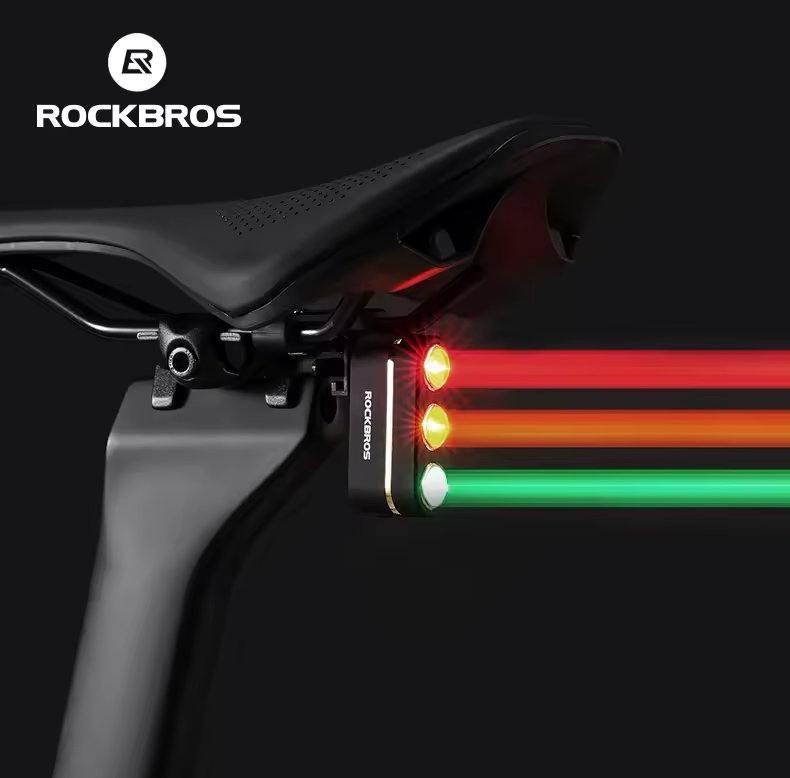 ROCKBROS Smart Bicycle Baglygte IP64 Vandtæt Advarselsbaglygte Type-C Opladning Bremsefølsom Baglygte Natcykellygte Cykeltilbehør