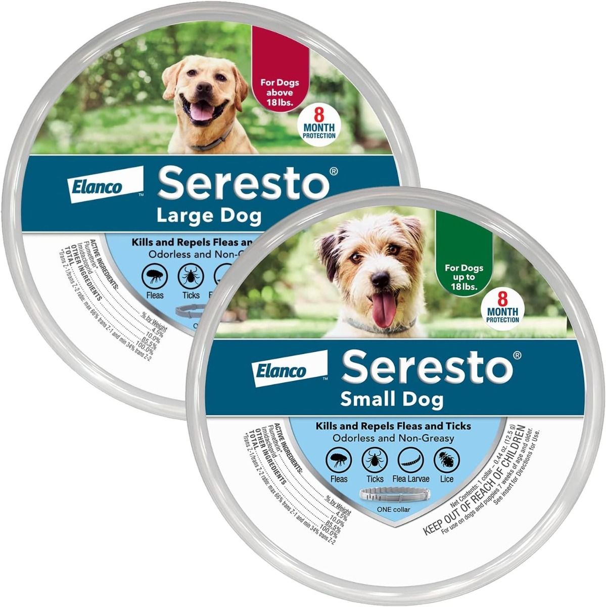 Seresto Stor Hund Dyrlægeanbefalet Loppe- & Flåtbehandling & Forebyggende Halsbånd 8 Måneders Beskyttelse