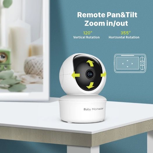 5 tommer babyalarm SM650 HD 720P video langtidsholdbart batteri to-vejs lyd bærbar spædbarnsovervågning