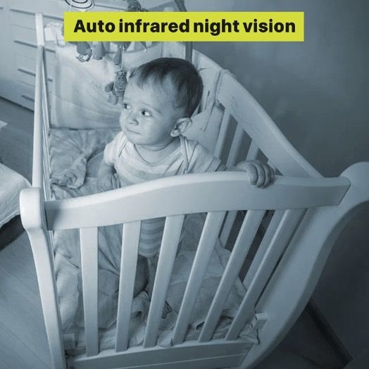 5 tommer babyalarm SM650 HD 720P video langtidsholdbart batteri to-vejs lyd bærbar spædbarnsovervågning