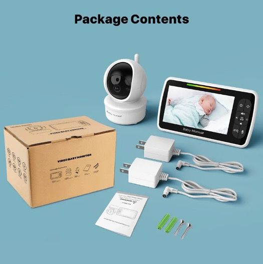 5 tommer babyalarm SM650 HD 720P video langtidsholdbart batteri to-vejs lyd bærbar spædbarnsovervågning