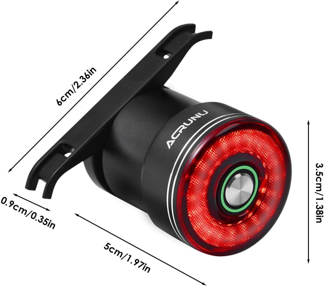 Smart cykel baglygte bremseinduktion cykel baglygte cykel sadelpind saddel baglygte vandtæt USB-opladning cykel baglygte