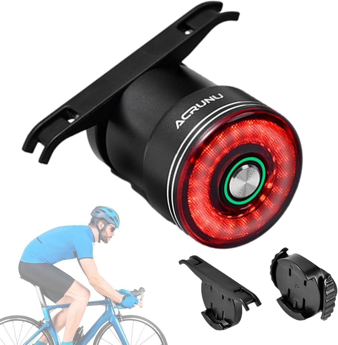 Smart cykel baglygte bremseinduktion cykel baglygte cykel sadelpind saddel baglygte vandtæt USB-opladning cykel baglygte