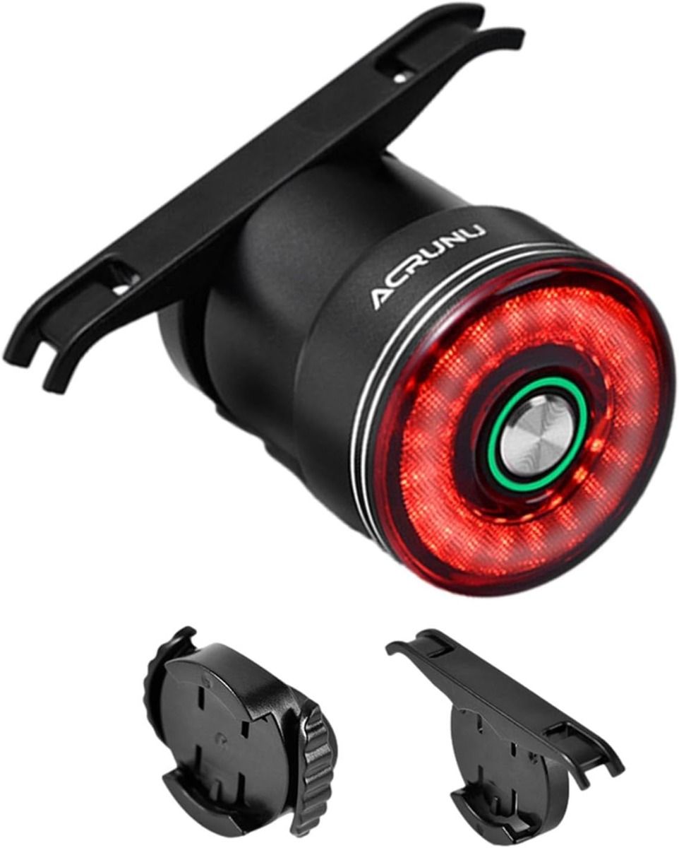 Smart cykel baglygte bremseinduktion cykel baglygte cykel sadelpind saddel baglygte vandtæt USB-opladning cykel baglygte