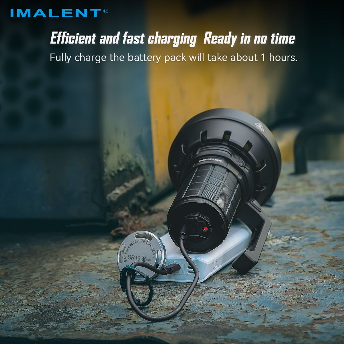 IMALENT SR16 55000 Lumen Lang Stråle Lommelygte 1715 Meter LED-lommelygte