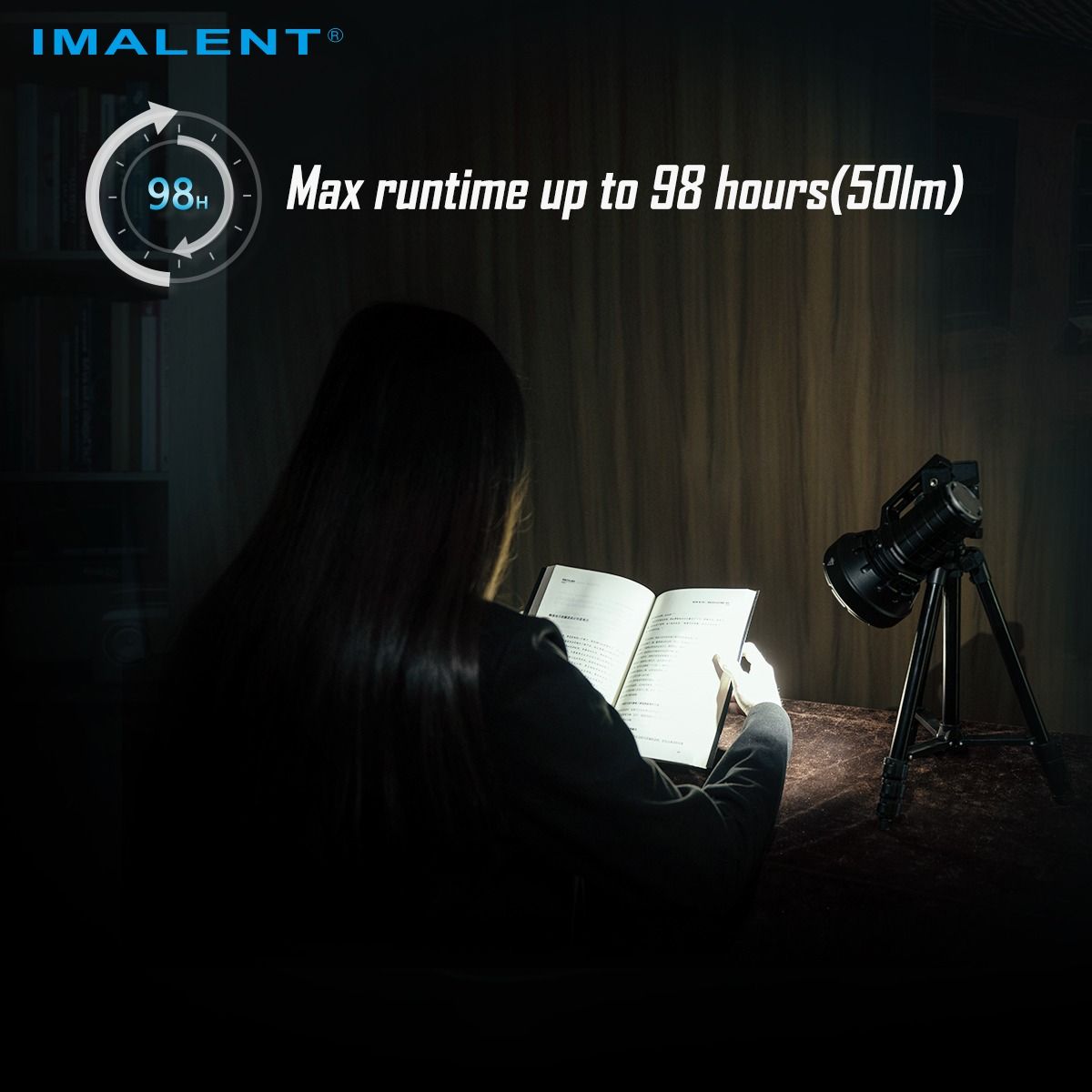 IMALENT SR16 55000 Lumen Lang Stråle Lommelygte 1715 Meter LED-lommelygte