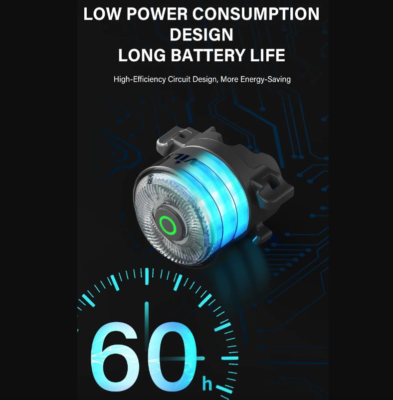 TOWILD TL03Pro LED Cykelbaglygte med Smart Bremse Sensor Syv-farver Blink Holdbart Cykeltilbehør