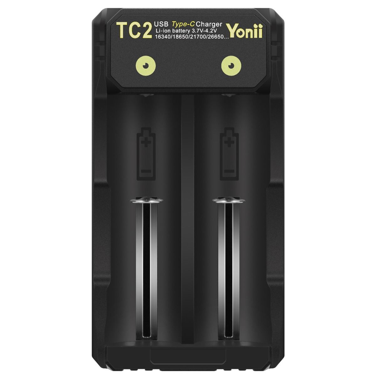 TC2 USB Type-C oplader hurtig 4,2V opladning til 18650 21700 Li-ion batterier dobbelte porte til udendørsudstyr