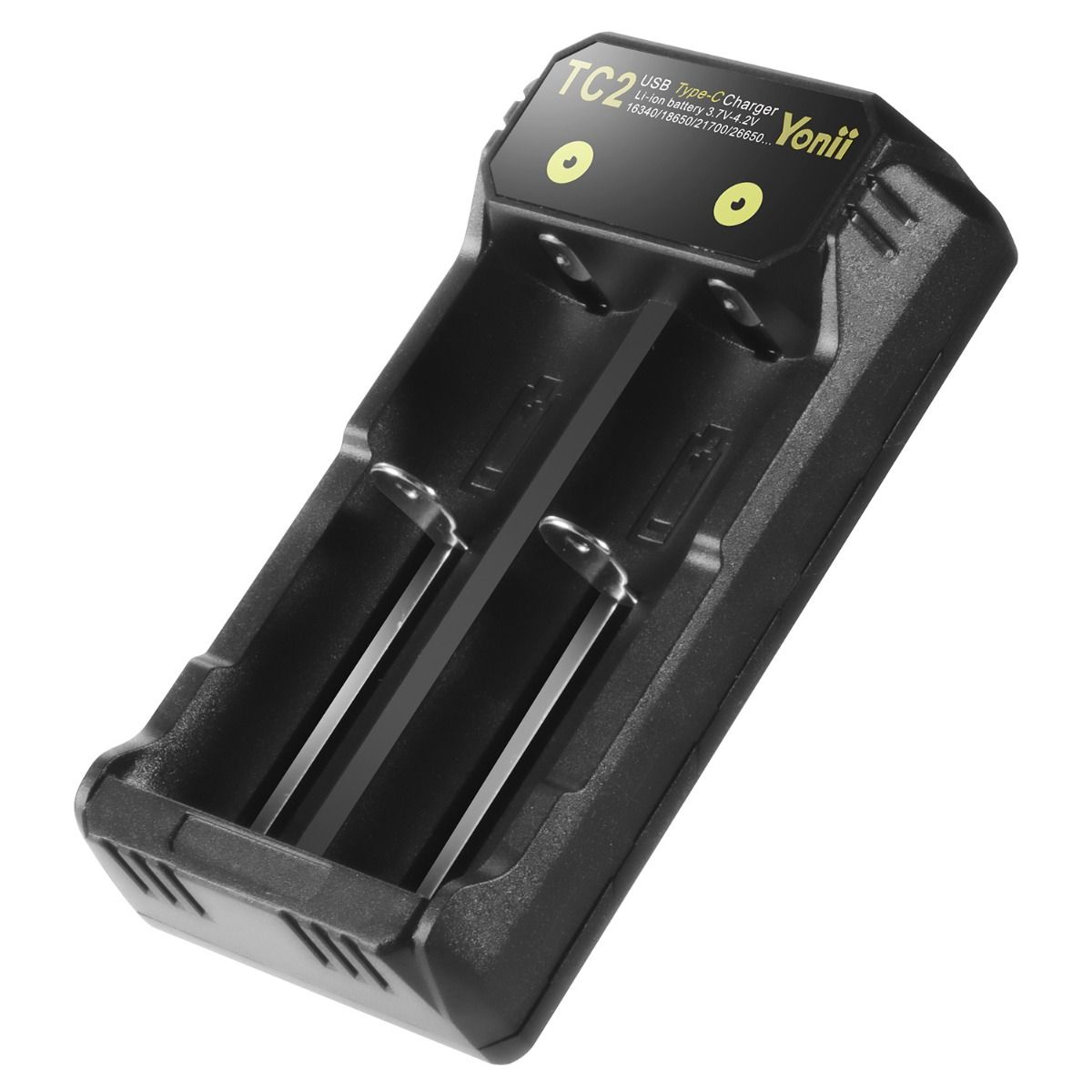 TC2 USB Type-C oplader hurtig 4,2V opladning til 18650 21700 Li-ion batterier dobbelte porte til udendørsudstyr