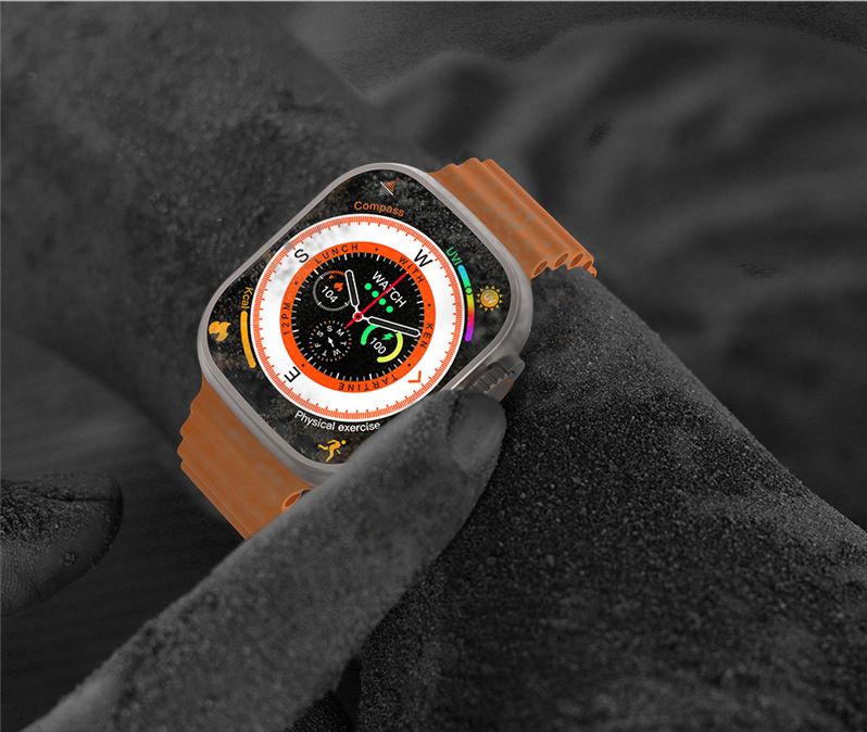 49mm Smart Watch Ultra 9 Bluetooth-opkald NFC Kompas GPS Rutesporing IP68 Smartwatch