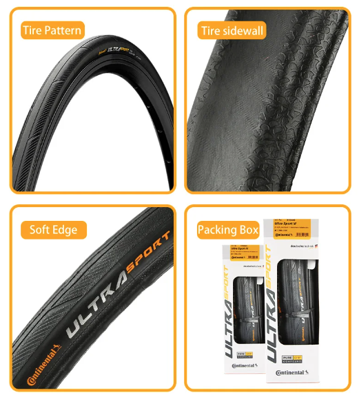 Continental ULTRA SPORT Ⅲ GRAND SPORT RACE landevejscykeldæk 700x23C/25C/28C letvægt, holdbart, punkteringssikkert