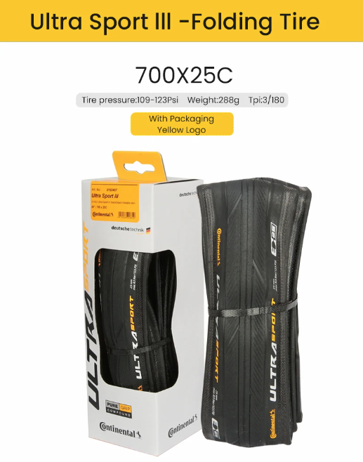 Continental ULTRA SPORT Ⅲ GRAND SPORT RACE landevejscykeldæk 700x23C/25C/28C letvægt, holdbart, punkteringssikkert