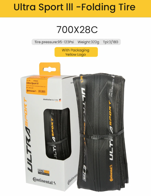 Continental ULTRA SPORT Ⅲ GRAND SPORT RACE landevejscykeldæk 700x23C/25C/28C letvægt, holdbart, punkteringssikkert