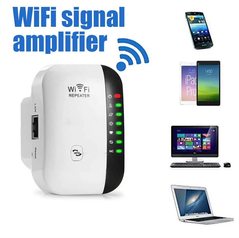 WiFi-repeater trådløs signalforstærker udvidet netværksforstærker hjemmerouter gennem væggen soveværelse modtag bevægelse
