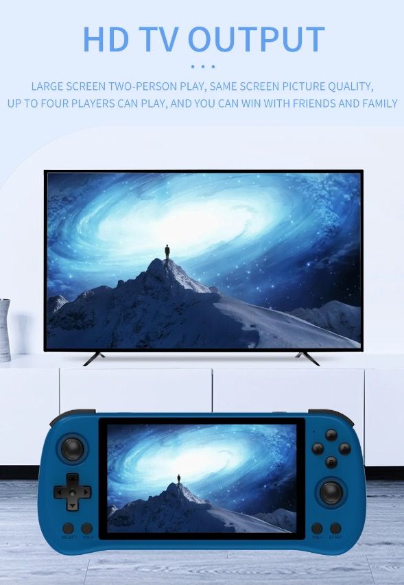POWKIDDY X55 Håndholdt spillekonsol Retro gaming 5,5 tommer skærm IPS display RK3566 processor Gaming på farten