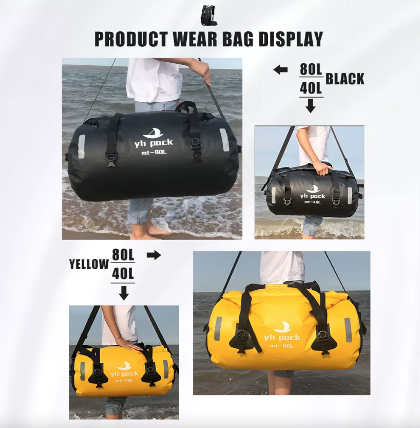 Motorcykel taske vandtæt MTB cykel bagagerum taske bag rejse bagagebærer bærbar saddel sæde cykel tilbehør 40L/80L