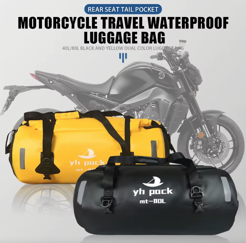 Motorcykel taske vandtæt MTB cykel bagagerum taske bag rejse bagagebærer bærbar saddel sæde cykel tilbehør 40L/80L